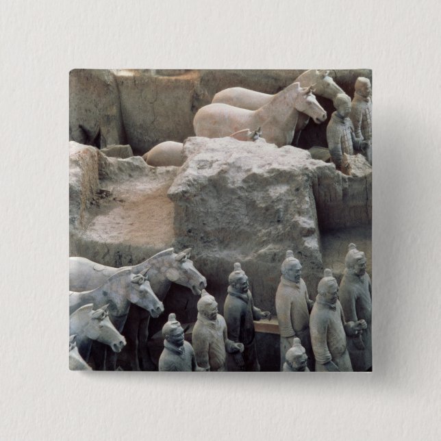 Chapa Cuadrada Ejército de la terracota, dinastía de Qin, 210 (Anverso)