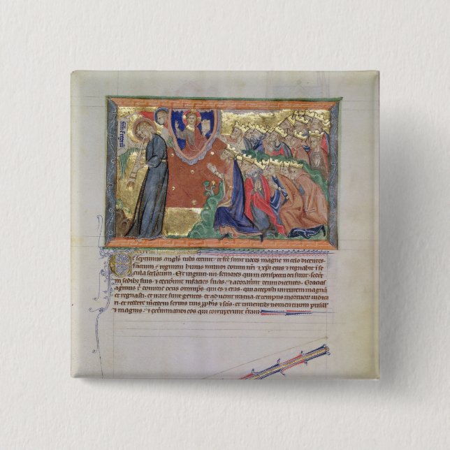 Chapa Cuadrada El 7mo ángel que sopla su trompeta (Anverso)