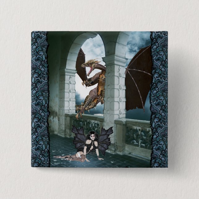 Chapa Cuadrada El aire del dragón (Anverso)