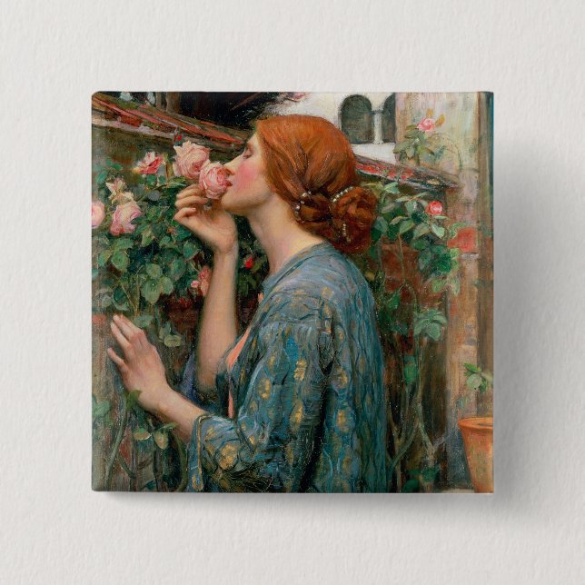 Chapa Cuadrada El alma del color de rosa, 1908 (Anverso)