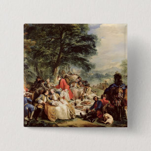 Chapa Cuadrada El almuerzo de la caza, 1737