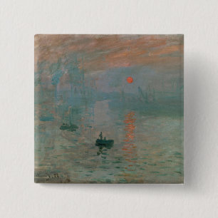 Chapa Cuadrada El amanecer de la impresión de Claude Monet (levan