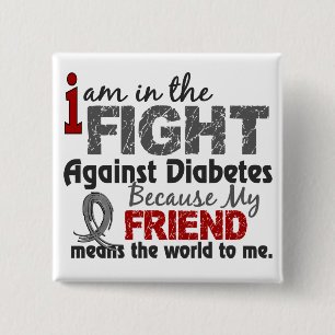 Chapa Cuadrada El amigo significa el mundo a mí diabetes
