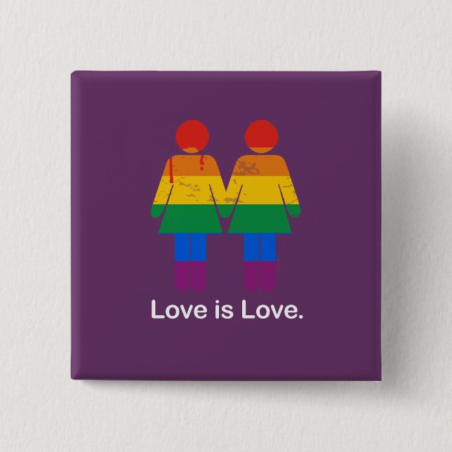 Chapa Cuadrada EL AMOR ES AMOR DE LA PAREJA LESBIANA -.png (Anverso)