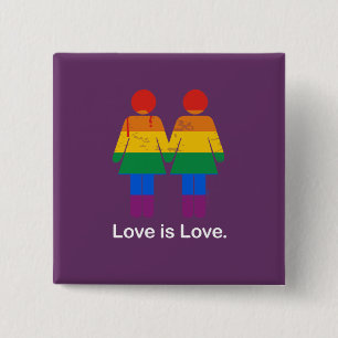 Chapa Cuadrada EL AMOR ES AMOR DE LA PAREJA LESBIANA -.png