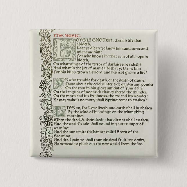 Chapa Cuadrada El amor es bastante, 1897 (Anverso)