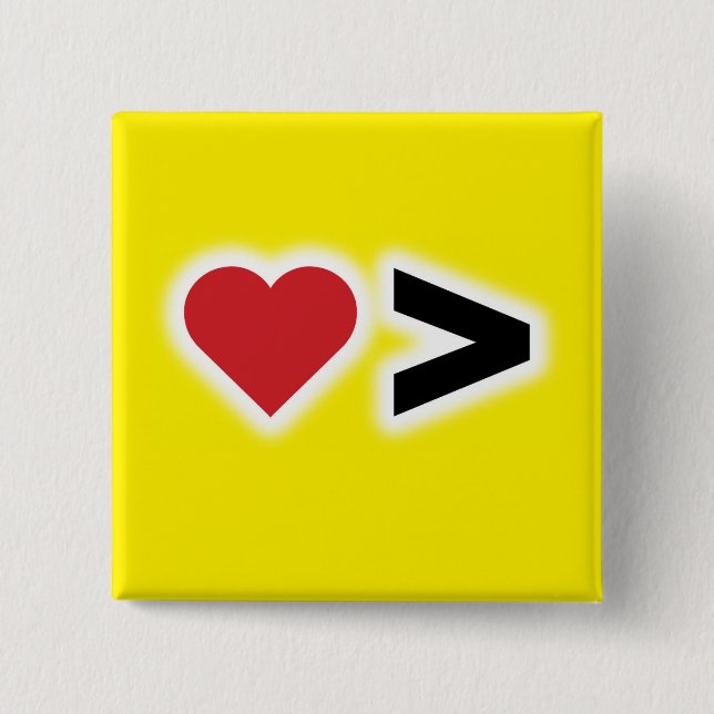 Chapa Cuadrada El amor es mayor (Anverso)