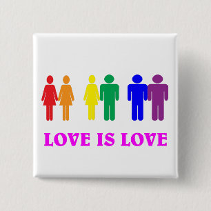 Chapa Cuadrada El amor LGBTQ es amor.
