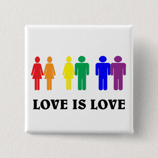 Chapa Cuadrada El amor LGBTQ es amor.