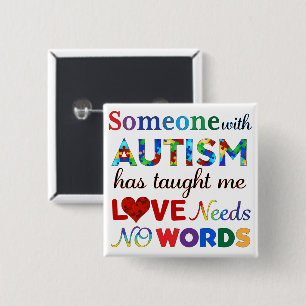 CHAPA CUADRADA EL AMOR NO NECESITA AUTISMO DE PALABRAS