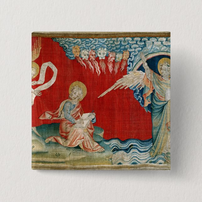 Chapa Cuadrada El ángel con un libro abierto (Anverso)
