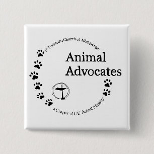 Chapa Cuadrada El animal de UU aboga el logotipo