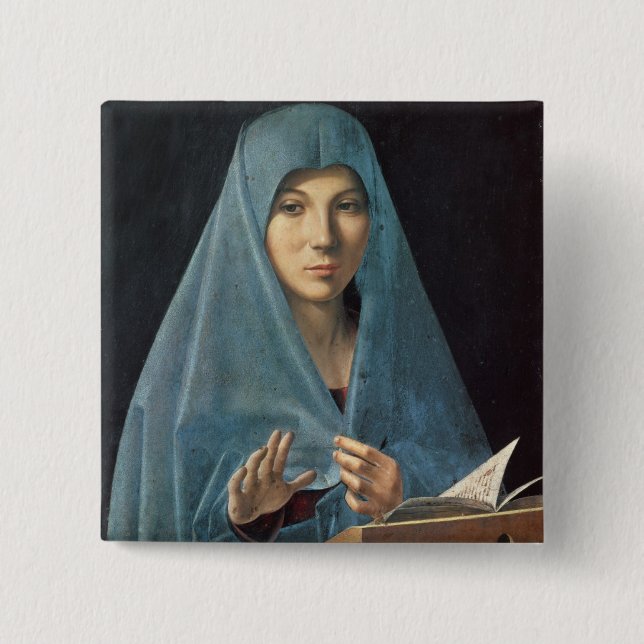 Chapa Cuadrada El anuncio, 1474-75 (aceite en el panel) (Anverso)