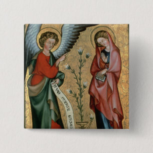 Chapa Cuadrada El anuncio, c.1330 (aceite en el panel)