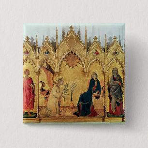 Chapa Cuadrada El anuncio con St Margaret y el St.