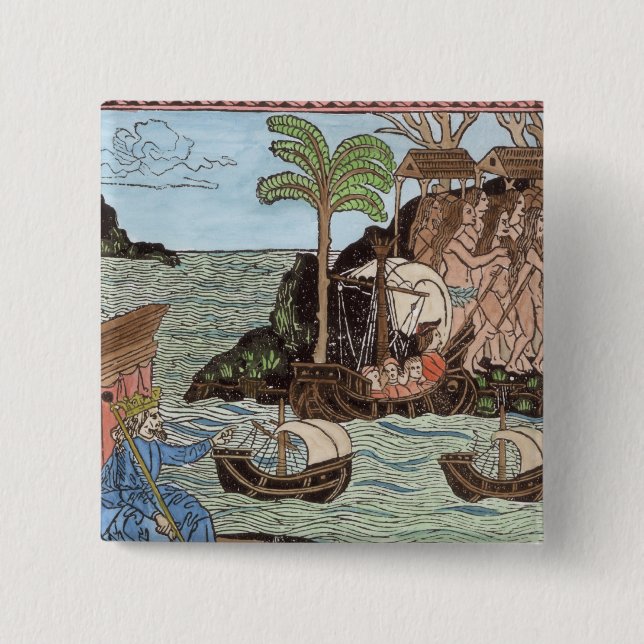 Chapa Cuadrada El aterrizaje de Columbus (Anverso)