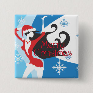 Chapa Cuadrada El ayudante de Santa - Felices Navidad