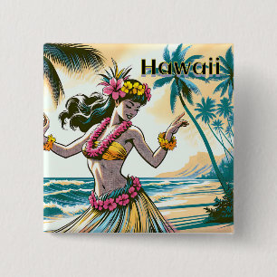 Chapa Cuadrada El bailarín Hula en Hawaii