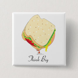 Chapa Cuadrada El bocadillo de Charles Antlas™_Baloney piensa