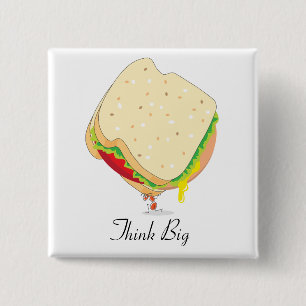 Chapa Cuadrada El bocadillo de Charles Antlas™_Baloney piensa