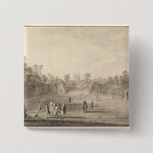 Chapa Cuadrada El Bowling Green en Claremont, 1738 (grabado)