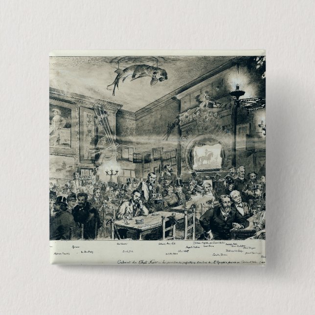 Chapa Cuadrada El cabaret du Chat Noir, 1886 (Anverso)