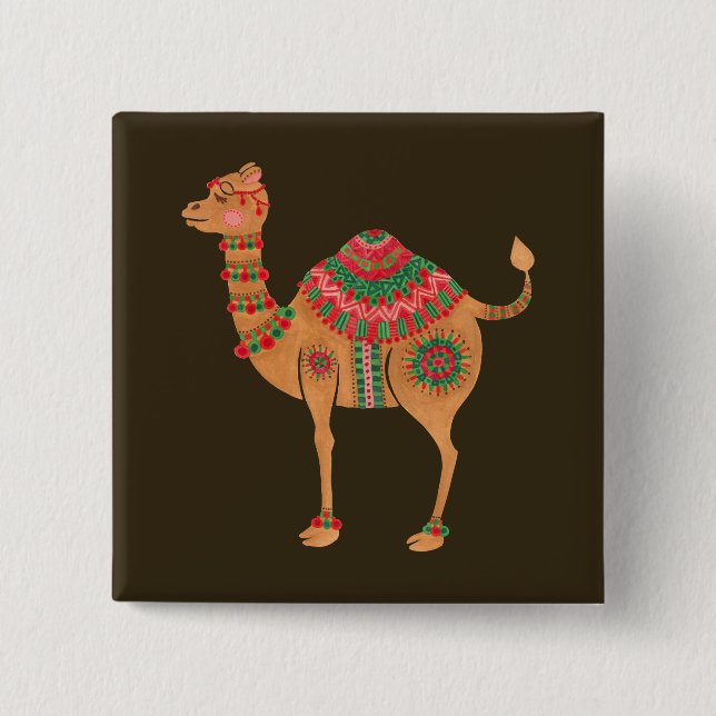 Chapa Cuadrada El camello étnico (Anverso)