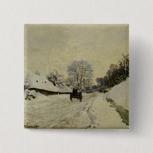 Chapa Cuadrada El carro, o camino debajo de la nieve en Honfleur,