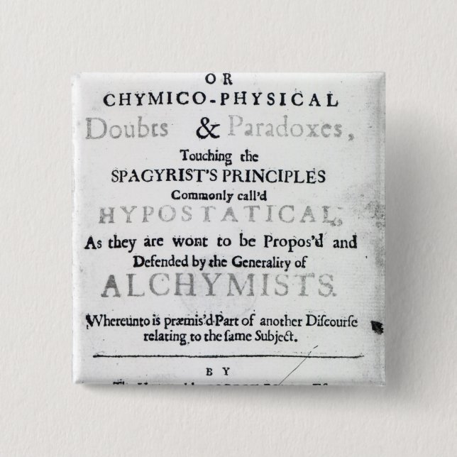 Chapa Cuadrada 'El Chymist escéptico (Anverso)