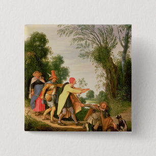 Chapa Cuadrada El ciego llevando las persianas