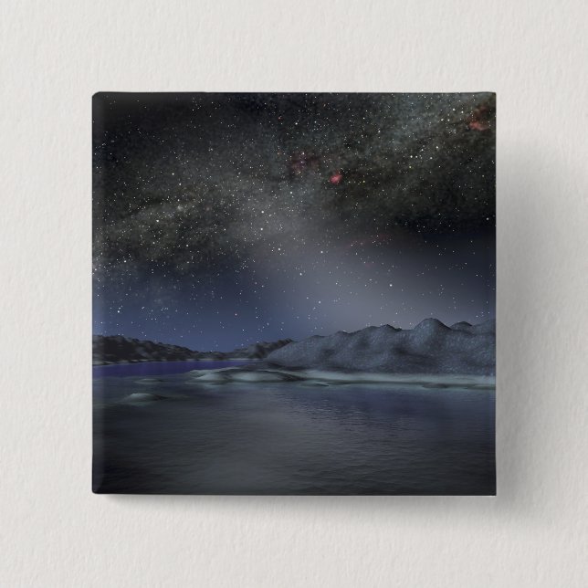 Chapa Cuadrada El cielo nocturno de un hipotético planeta extrate (Anverso)
