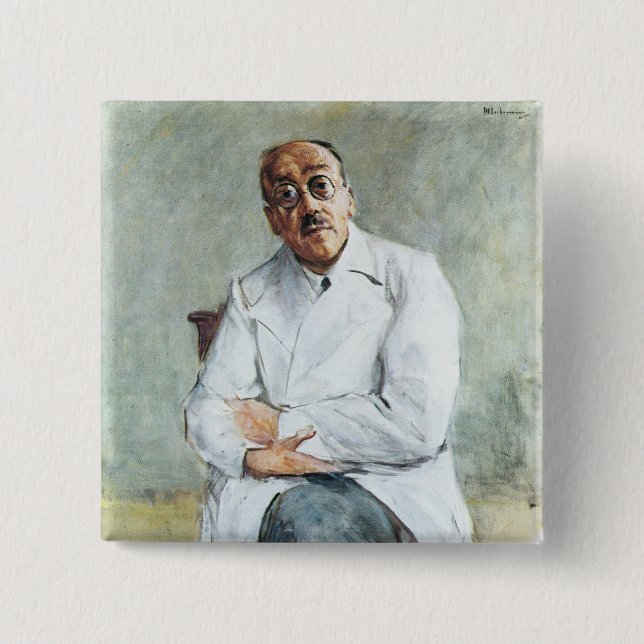 Chapa Cuadrada El cirujano (por Max Liebermann) (Anverso)