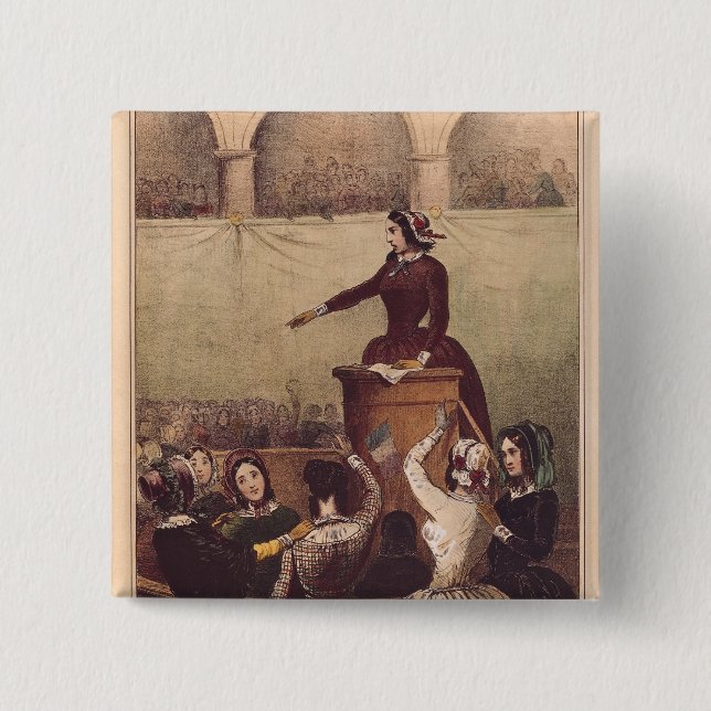 Chapa Cuadrada El club de las mujeres, c.1848 (Anverso)