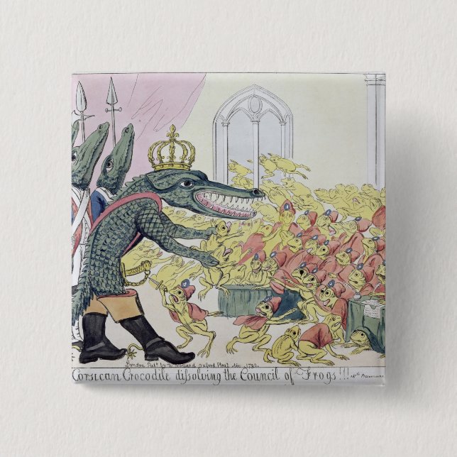 Chapa Cuadrada El cocodrilo corso (Anverso)