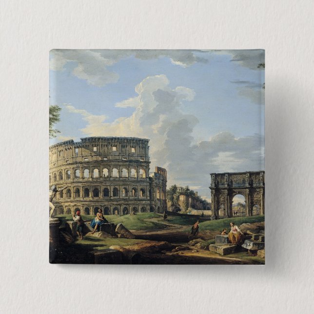 Chapa Cuadrada El Colosseum y el arco de Constantina (Anverso)