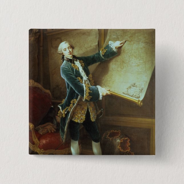 Chapa Cuadrada El Comte de Vaudreuil, 1758 (Anverso)