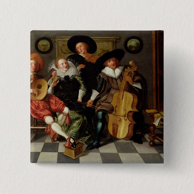 Chapa Cuadrada El concierto (aceite en el panel) (Anverso)
