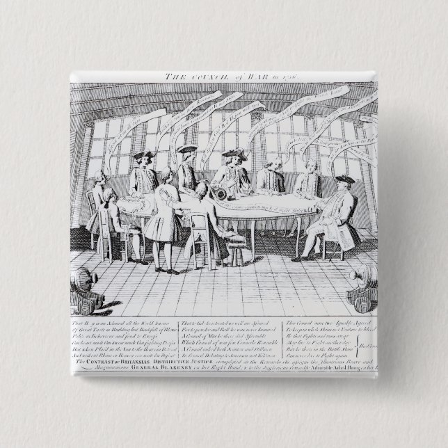 Chapa Cuadrada El consejo de la guerra en 1756 (Anverso)