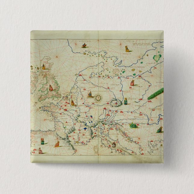 Chapa Cuadrada El continente de Europa (Anverso)