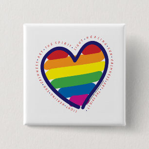 Chapa Cuadrada El corazón del orgullo gay