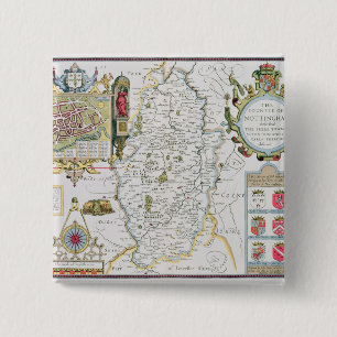Chapa Cuadrada El Countie de Nottingham, grabado por Jodocus