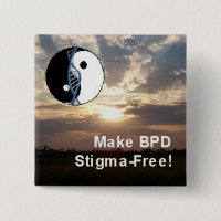 El cuadrado "hace el BPD Estigma-Libre!" Pin del