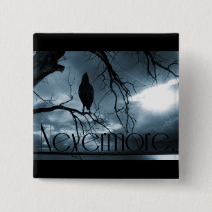 Chapa Cuadrada El cuervo - nunca más rayos de sol y azul del