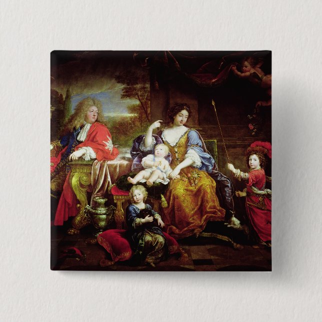 Chapa Cuadrada El delfín magnífico con su esposa (Anverso)