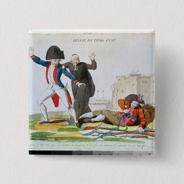 Chapa Cuadrada El despertar del tercer estado, julio de 1789 (Anverso)