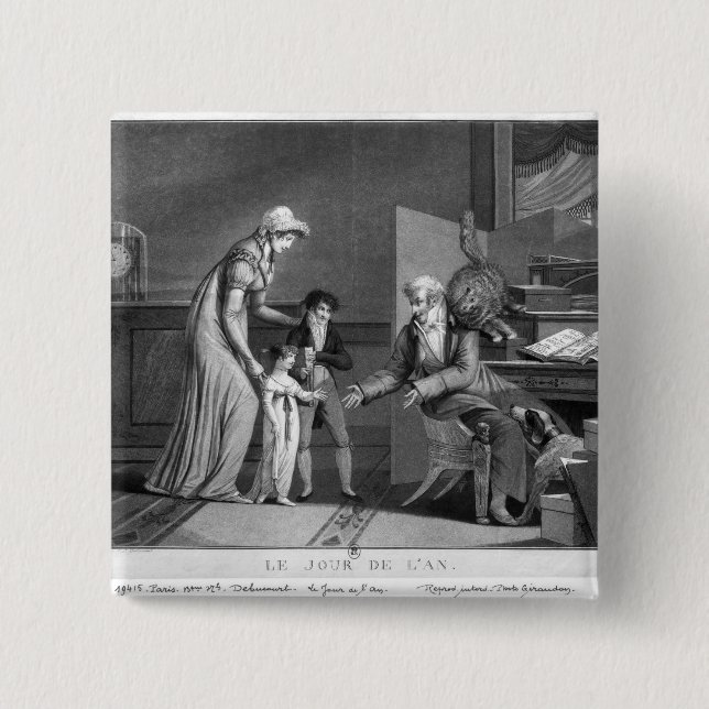 Chapa Cuadrada El día de Año Nuevo, 1807 (Anverso)
