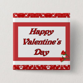 Chapa Cuadrada El día de San Valentín feliz