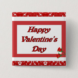 Chapa Cuadrada El día de San Valentín feliz