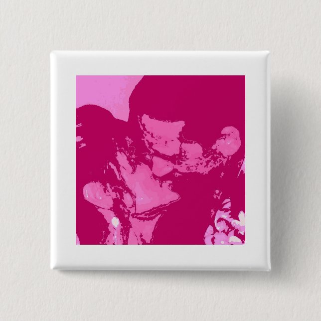 Chapa Cuadrada El día de San Valentín Kiss (Anverso)