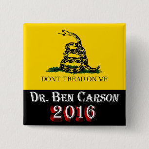 Chapa Cuadrada El Dr. Ben Carson 2016 - no pise en mí